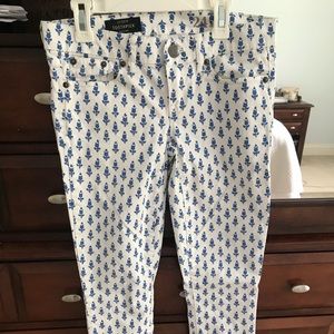 J Crew skinny ankle printed pants